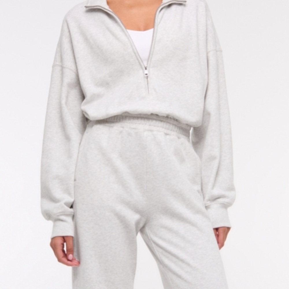 Abercrombie & Fitch Half-Zip Fleece Jumpsuit